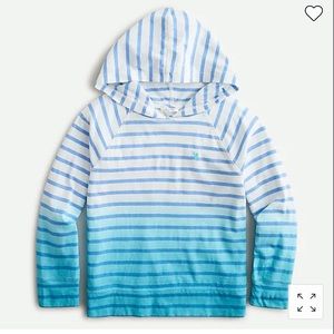 NWT Crewcuts Girls' dip-dye hoodie in stripe